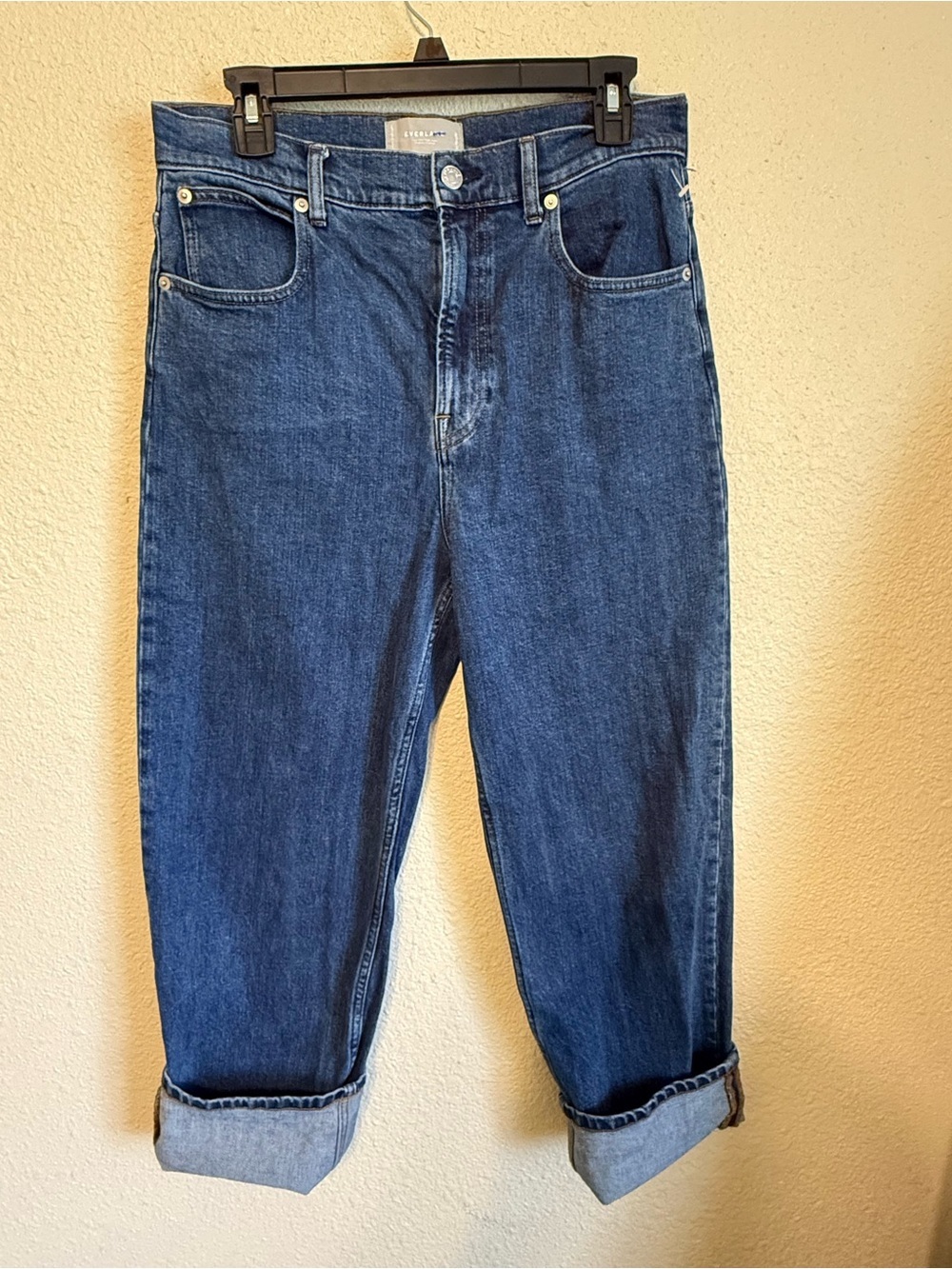 Everlane Boyfriend Jeans in Medium Blue - Picture 2 of 5